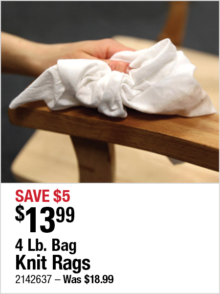 4 Lb. Bag New Bleached Knit Rags